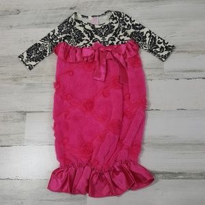 Giggle Moon Boutique Baby Sleeper Gown Pink New